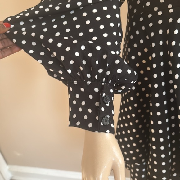 Corset Back Tiered Ruffle Polka Dot Dress - Picture 7 of 17